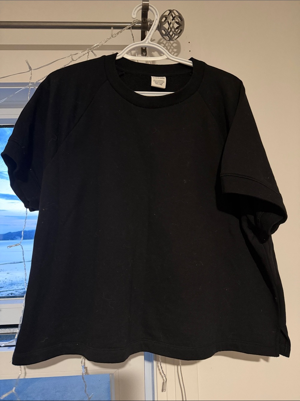 PINK Victoria's Secret Black Short-Sleeve sweater Tee